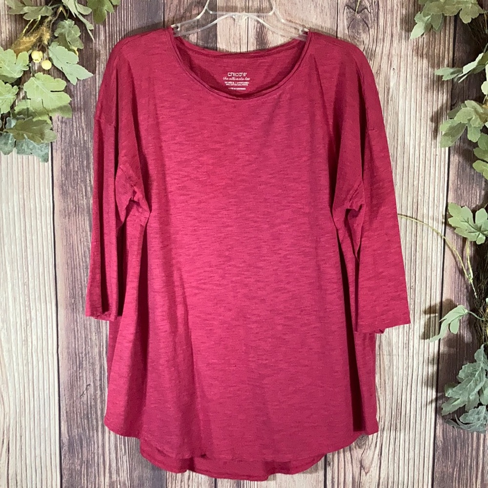Chico’s 3/4- sleeve Ultimate Tee